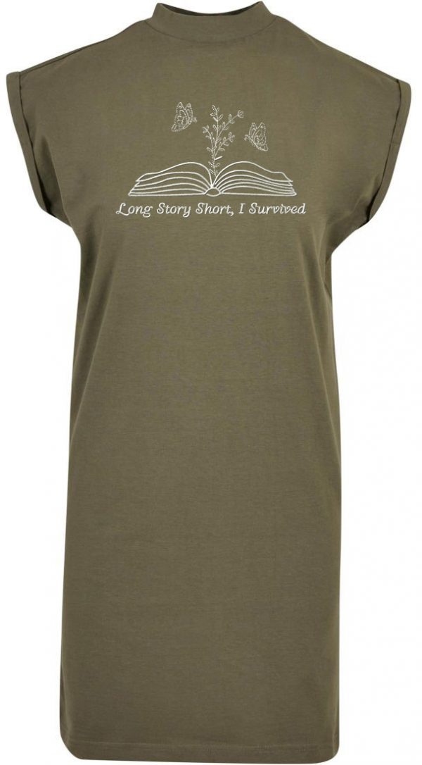 T.S. Ladies Turtle Extended Shoulder Dress "long story"